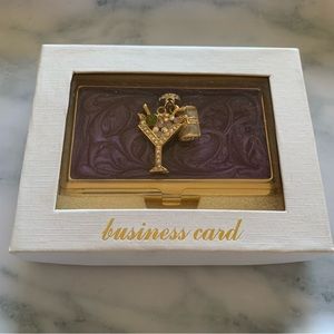 Martini glass card holder
